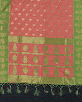 SC3907 - LINEN WITH GOLD BUTTA AND CONTRAST BORDER